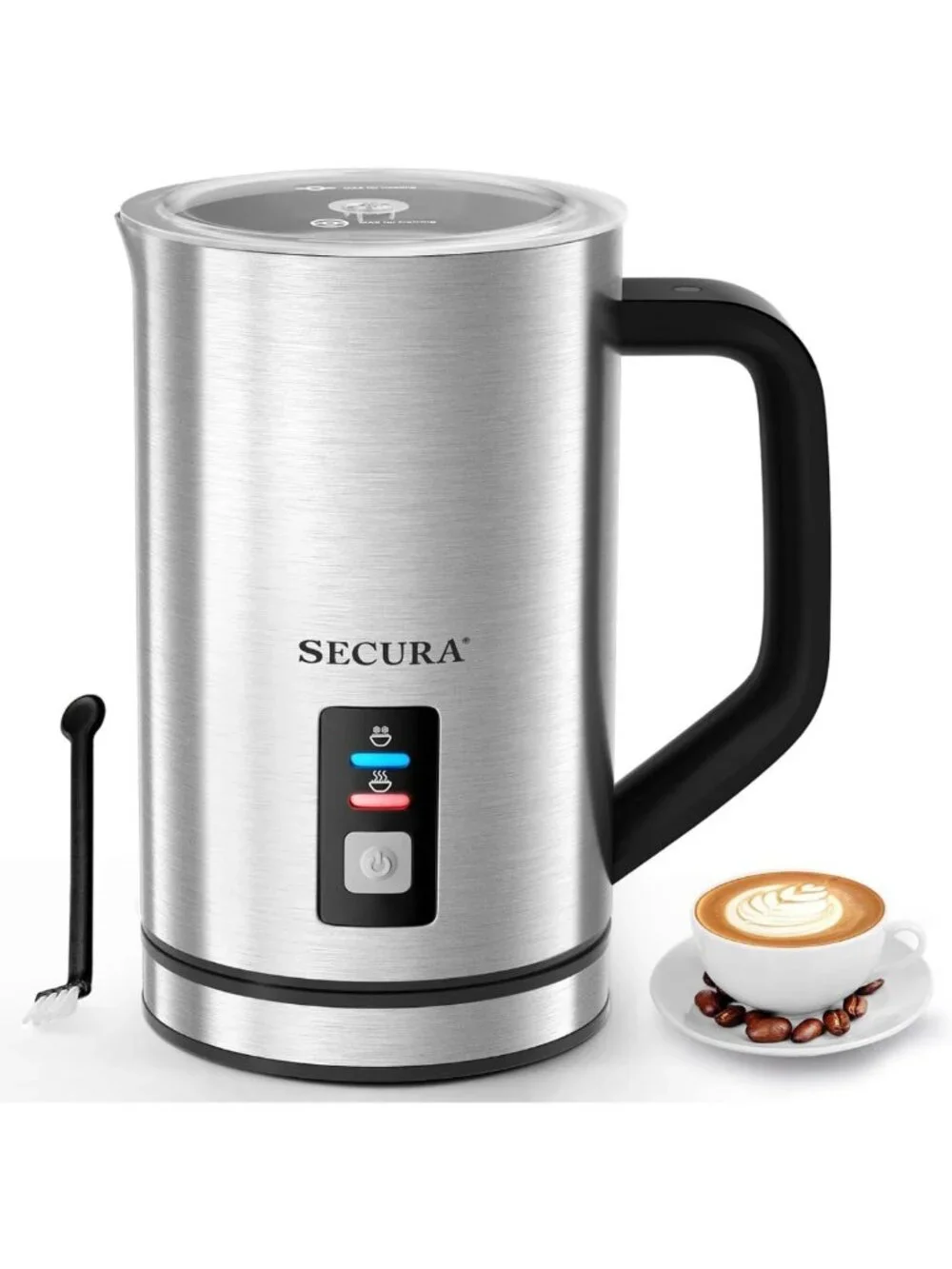 Electric Milk Frother & Steamer - Automatic Hot & Cold Foam Maker, Easy Clean